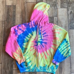 Sunshine sisters Be Kind Colorful Tie-Dye Hoodie